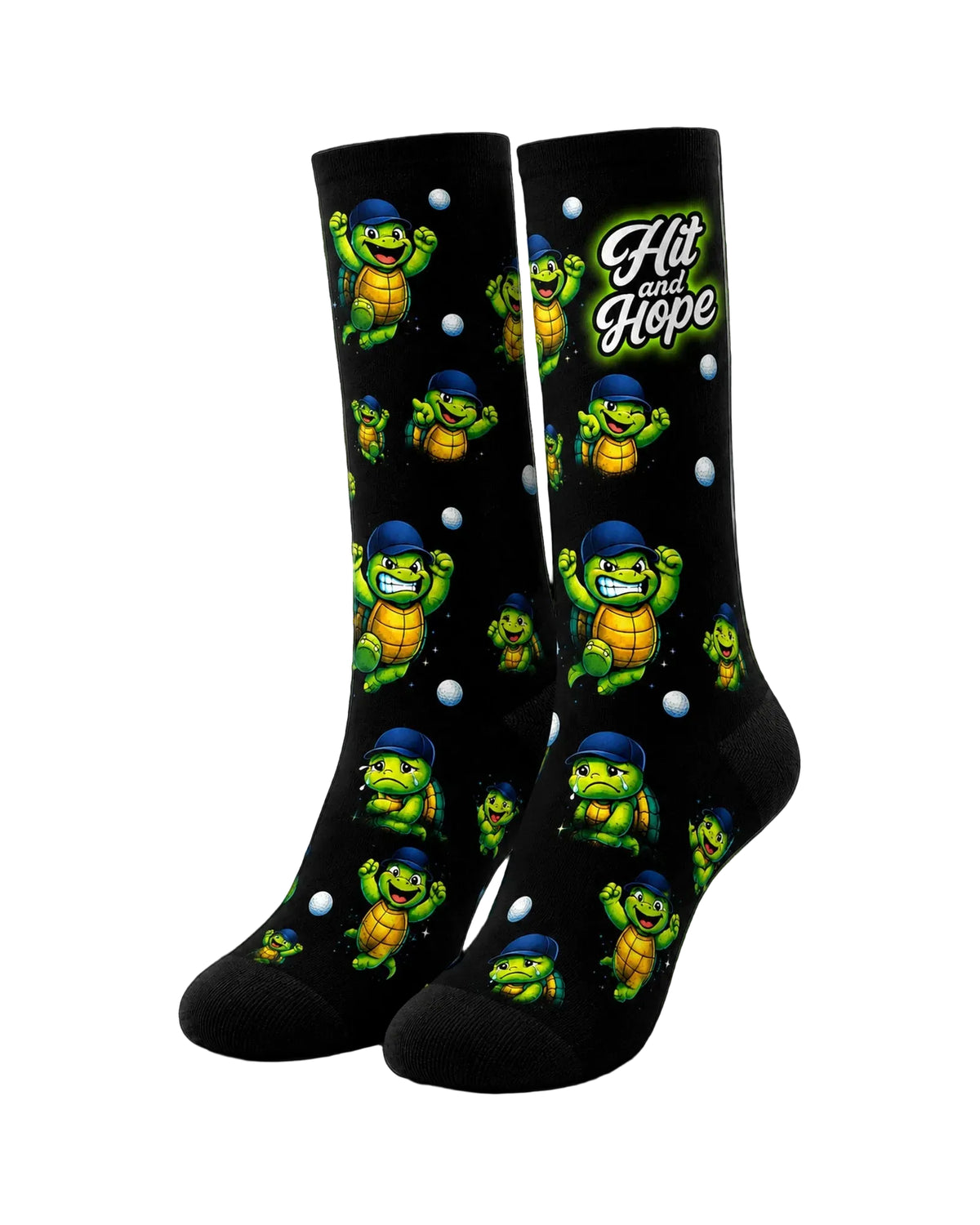 Turtles long golf socks by HIT AND HOPE