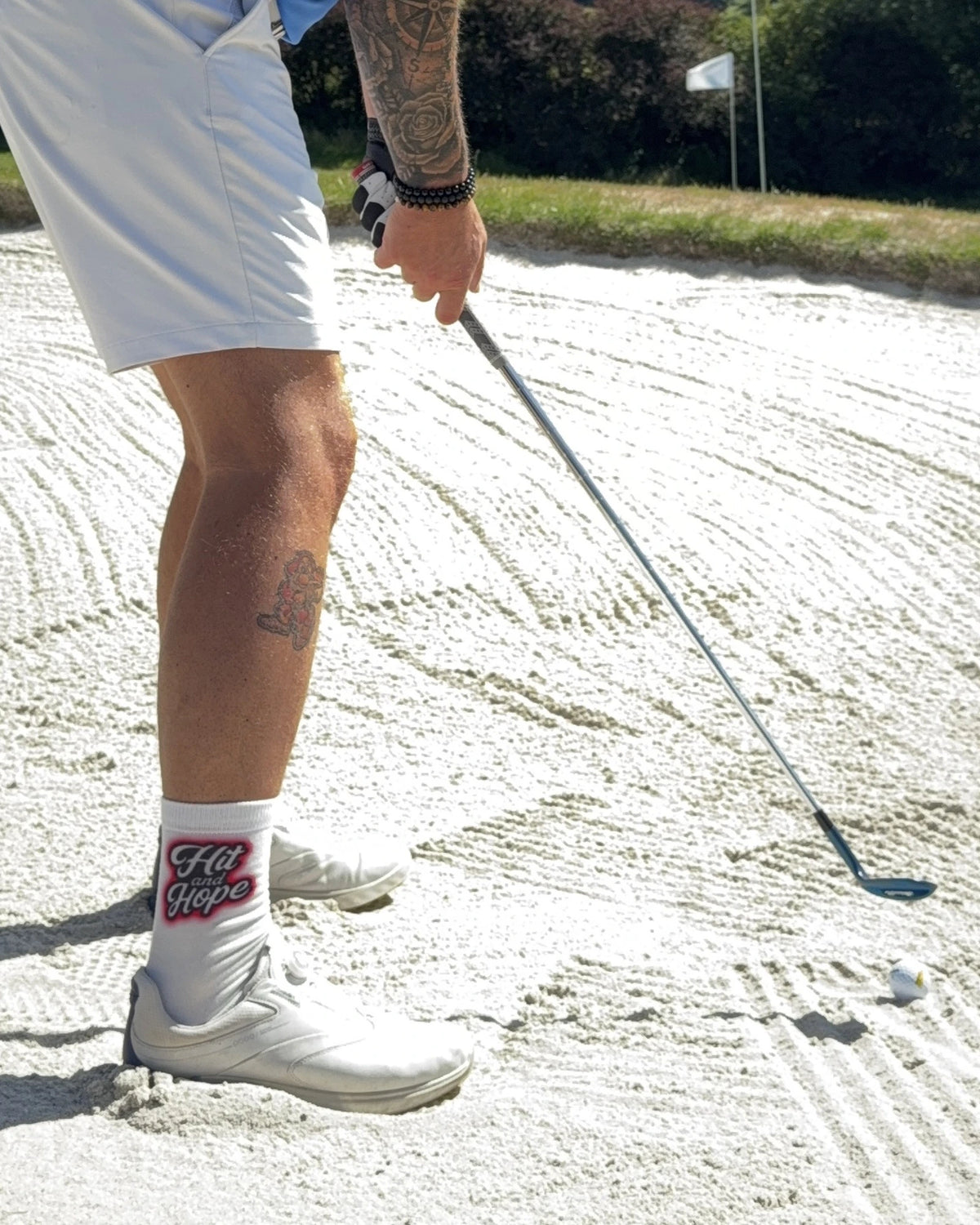 HIT AND HOPE Golfsocken – Basic White