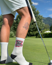 HIT AND HOPE Golfsocken – Basic White