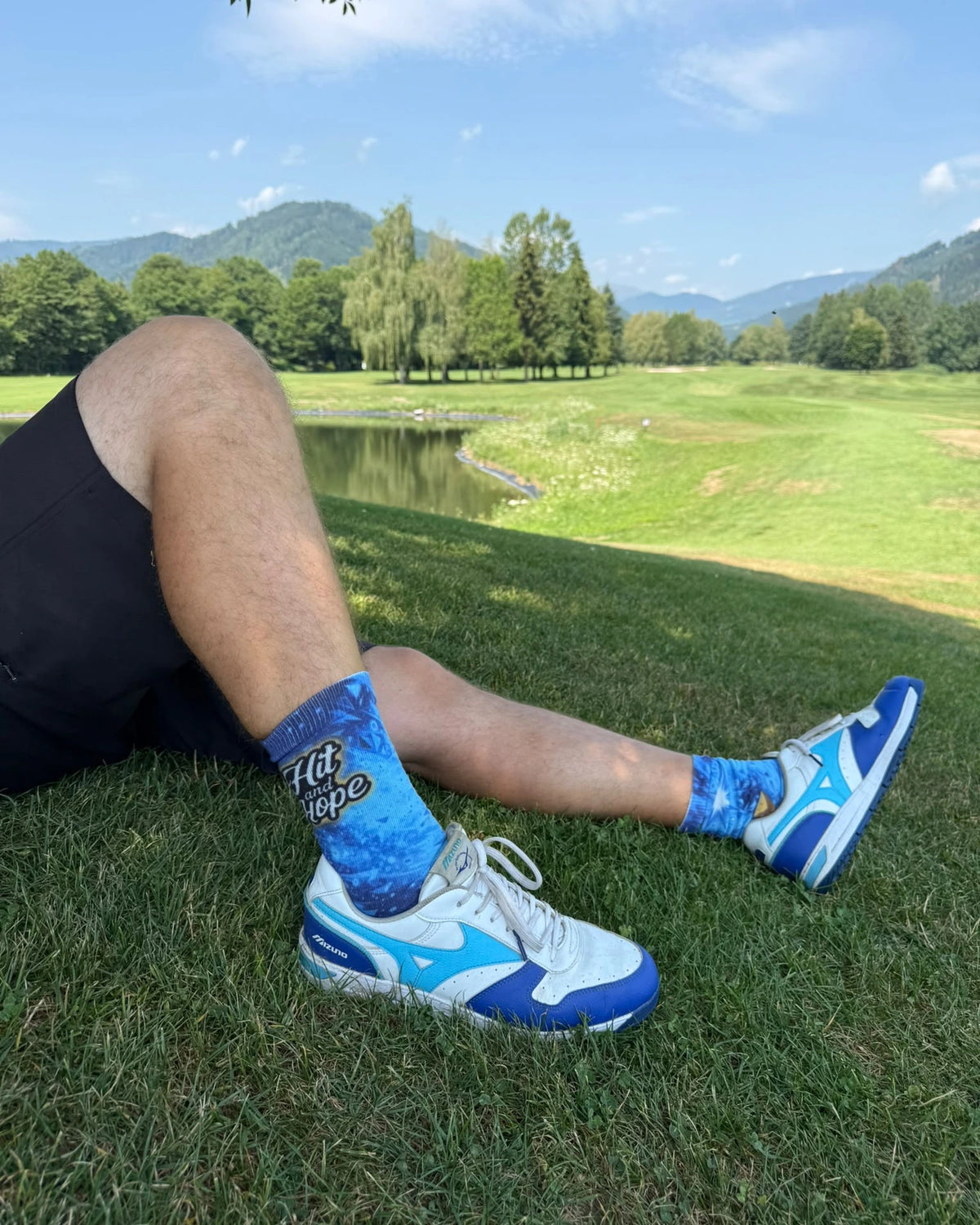HIT AND HOPE Golfsocken – Galaxy Light Blue