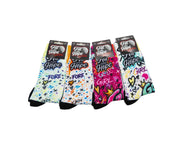HIT AND HOPE Golfsocken – Graffiti Golf King White Orange