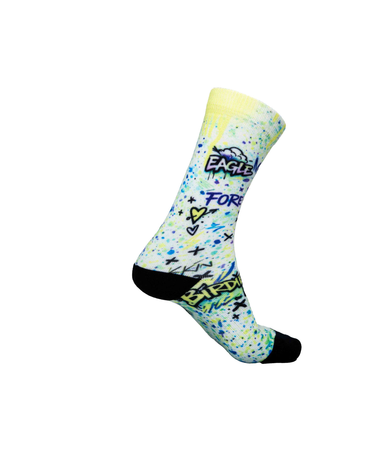 HIT AND HOPE Golfsocken – Graffiti Golf King White Green